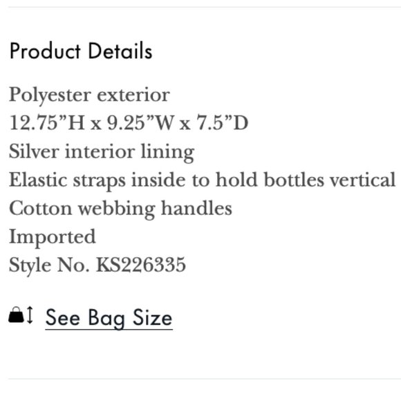 kate spade Spring Plaid Wine Picnic Cooler Ice Bag nwt - Picture 4 of 4